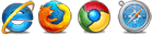 IE, Firefox, Google Chrome, Safari