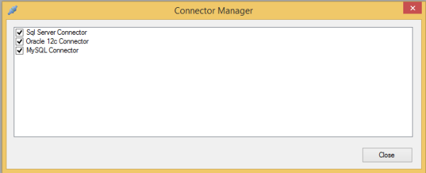 The Manage Connectors Option