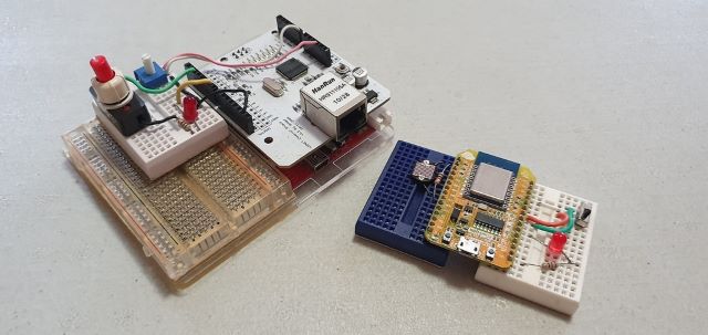 Test circuits on an Arduino ATmega328p and NodeMCU v0.9
