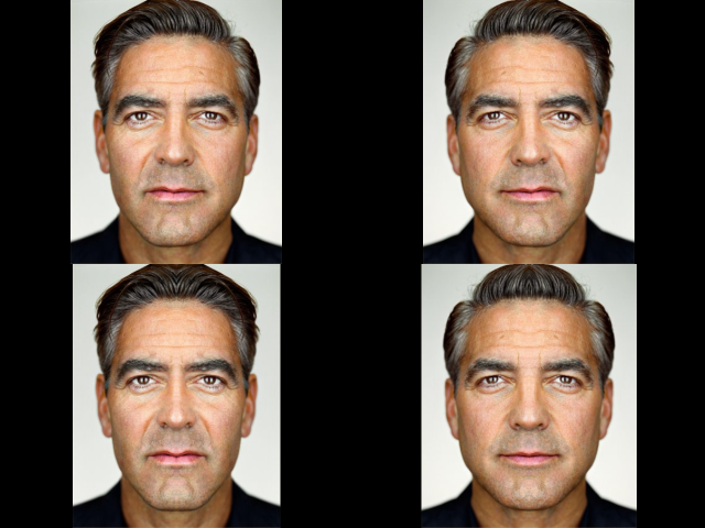 George Clooney Symmetric Face