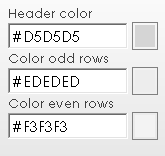Options: Colors