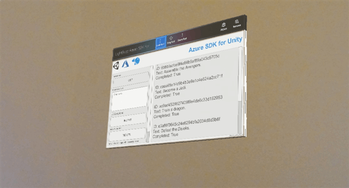 LightBuzz Azure SDK for Unity3D - HoloLens