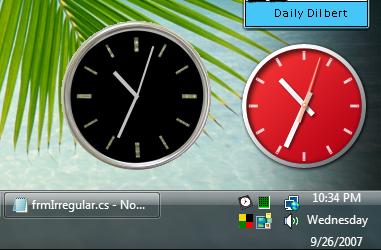 Simple C# widget and windows gadget side-by-side.