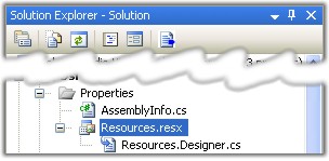Solution Explorer: An Existing Custom Tool