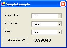 SimpleExample application user interface