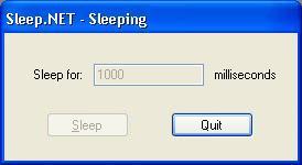 Sleep.NET Main Window