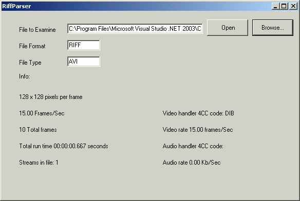RiffParserDemo2 Windows GUI