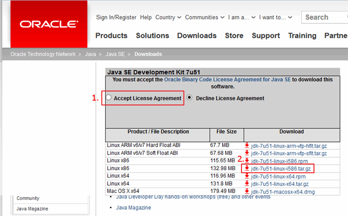 Downloading JDK 7 at Oracle.com