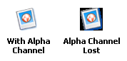 Alpha channel comparison