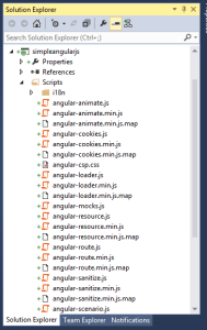 installed angular scripts