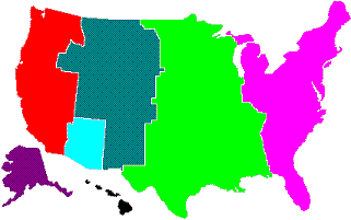 Colored Time Zones
