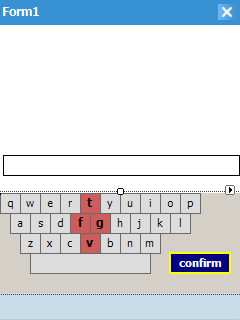 Highlighted QWERTY layout in VS
