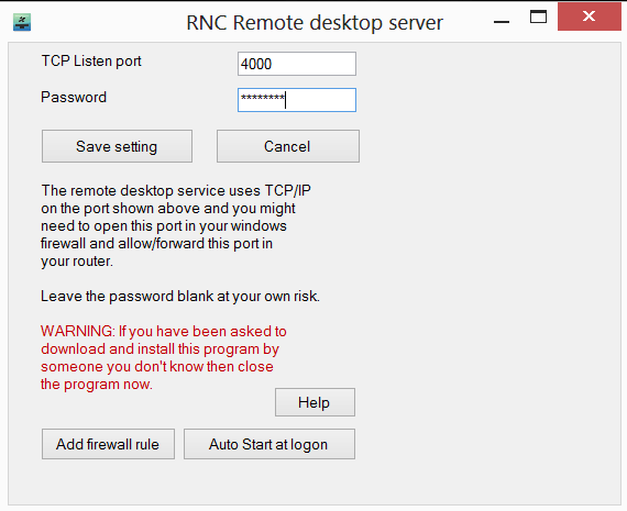RNC remote desktop