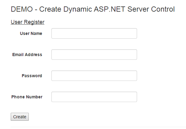 Create Dynamic ASP.NET Server Control