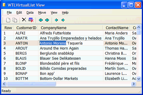 Sample application using a view window