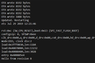 Dynamically Updating Firmware from Arbitrary Sources on an ESP32