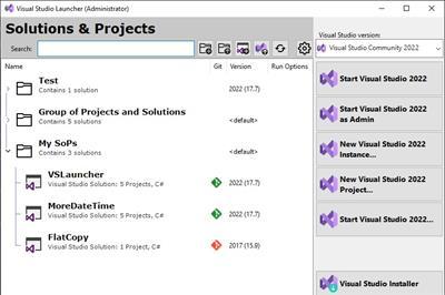 Thumbnail for VSLauncherX - Better Recent List (and More) for Visual Studio