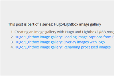 Thumbnail for Implementing Post Series in Jekyll