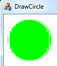 Circle with columns of 4 pixels inverted