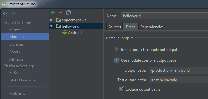 output dir