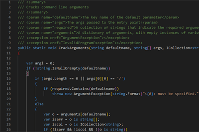 Thumbnail for One Function Command Line Argument Parsing in C#