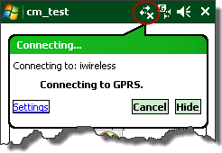 Connection Manager is connecting